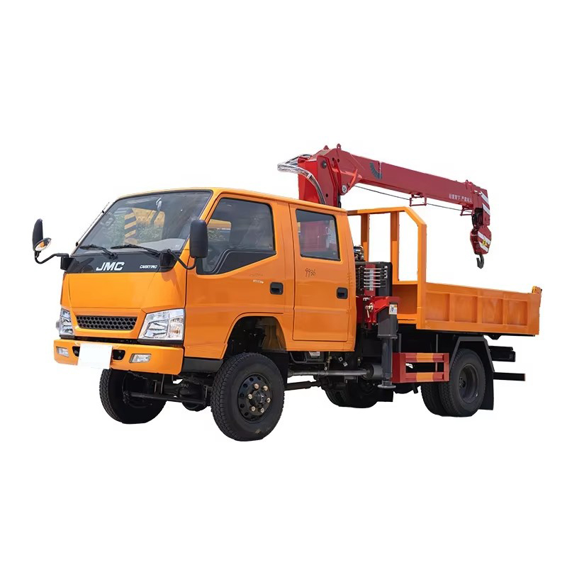 JMC Double Row Cab Truck Mounted Crane 4x4 Small 3Ton Boom Crane Truck for Sale