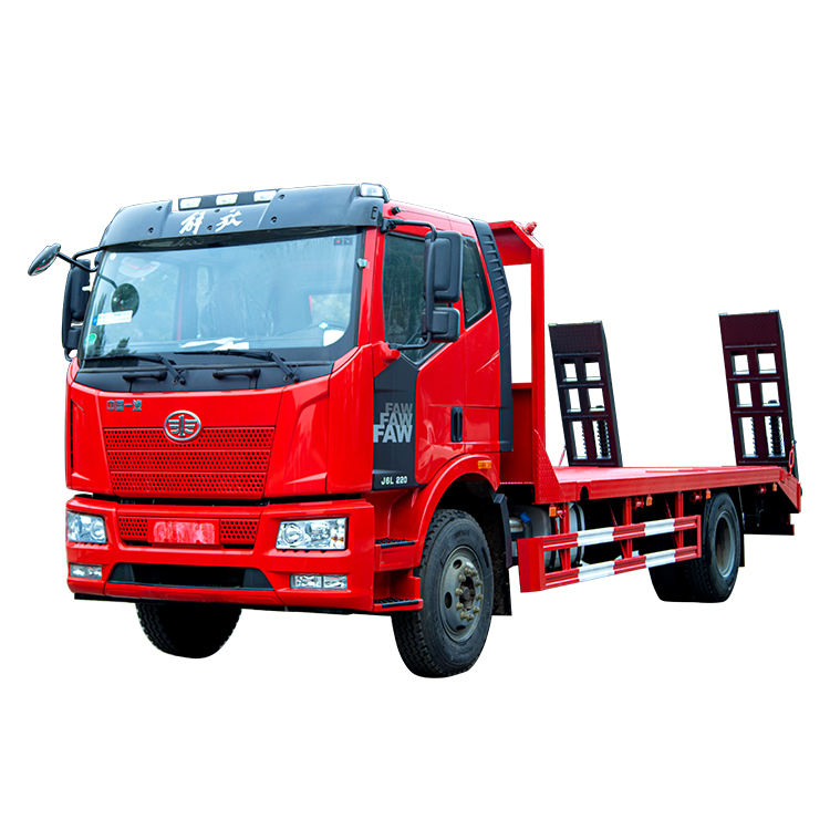 The FAW 4*2, 6*4 and 8*4 Flatbed Trucks at the Chinese Factory Are Used to Load Durable Steel for Ex