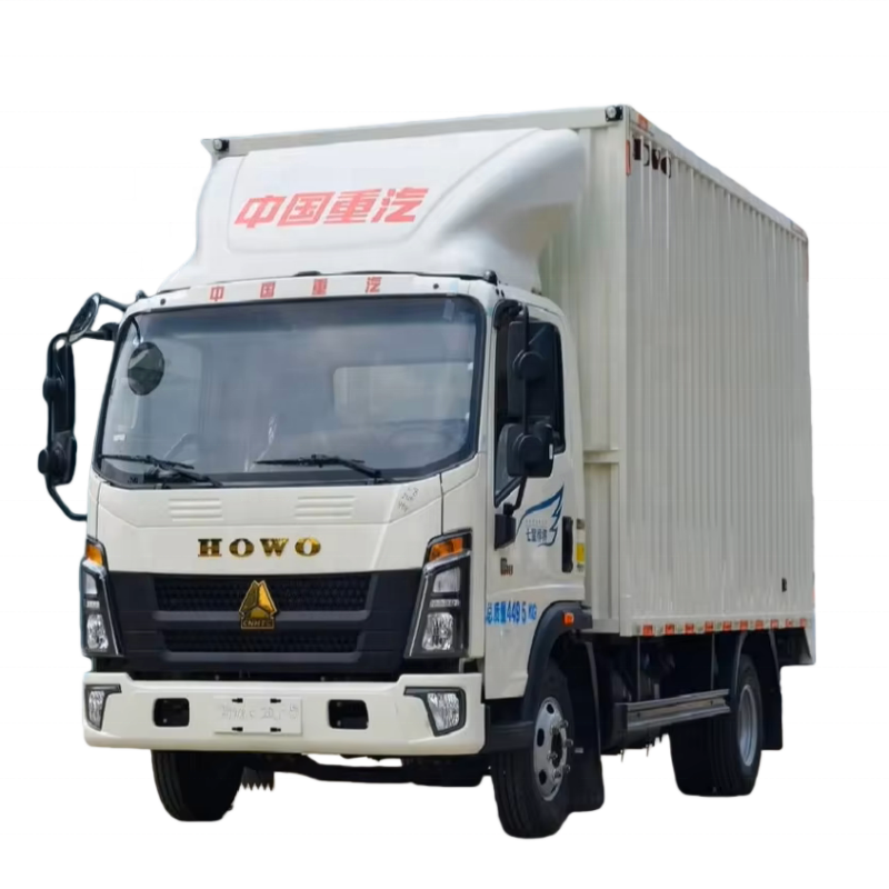 Howo 4X2 New Diesel 6 Ton Box Freight Truck for Retail Goods Delivery Right Steering Automatic Trans