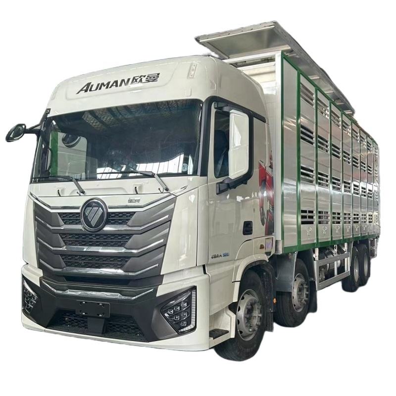 FOTON 8*4 Hog Transport Truck Livestock Hauling Trailer Aluminum Alloy Livestock Truck Live Baby Pig