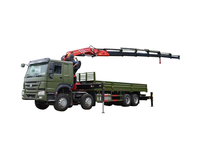 8×4 drive truck-mounted crane, wheelbase 1800+4600+1350, 371 HP