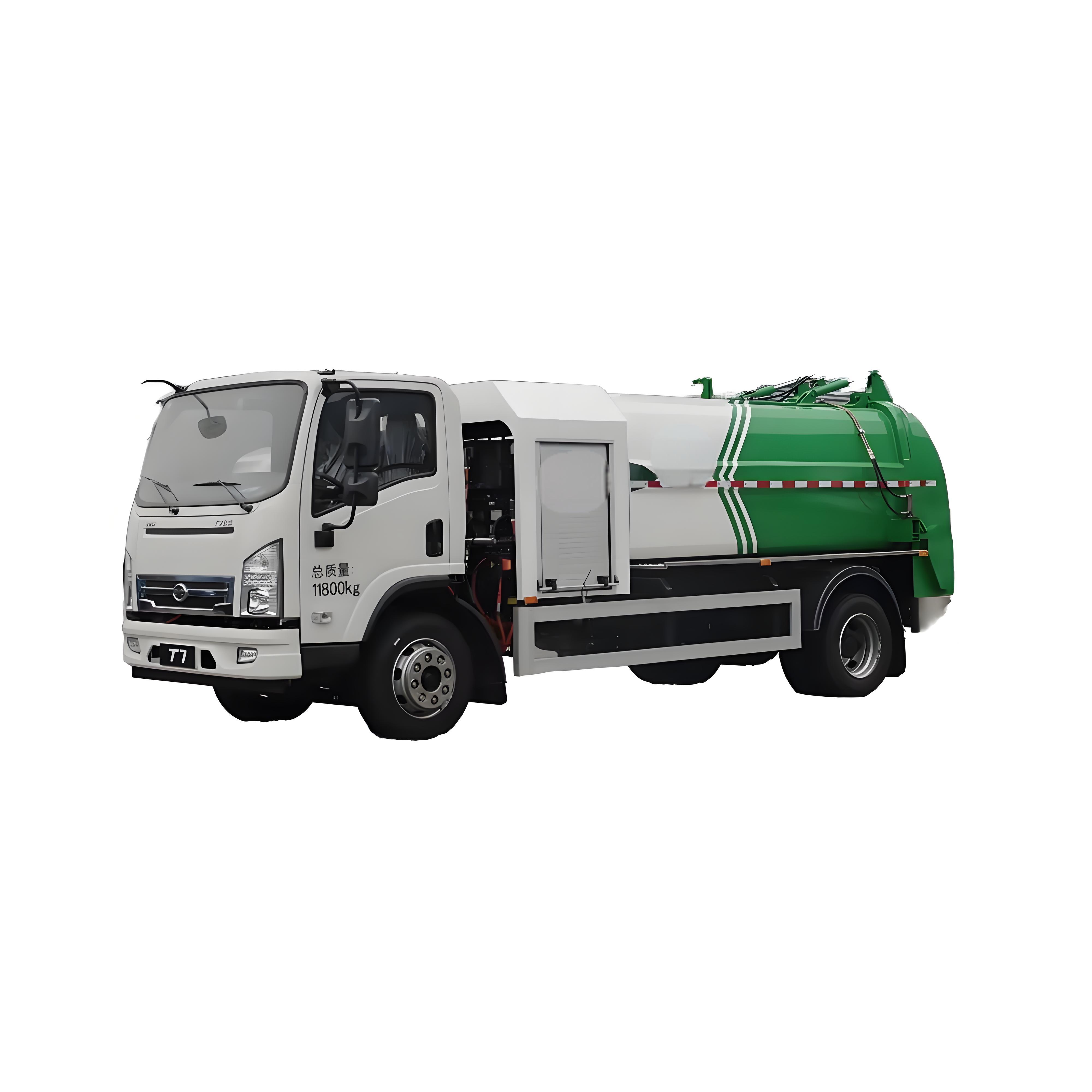 BYD Used/New Condition 4x2 Manual Transmission Pure Electric Kitchen Waste Compactor Truck Mobile Co